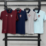 26/27 Portugal Red Leisure quick drying Men's Polo-shirt Top#PL7702