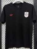 26/27 Spain Black Pure Cotton Men's T-shirt#T293