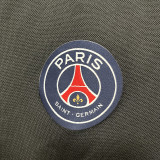 26/27 PSG Black Leisure quick drying Men's Polo-shirt Top#PL6619