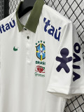 26/27 Brazil Beige White Leisure quick drying Men's Polo-shirt Top#PL7701