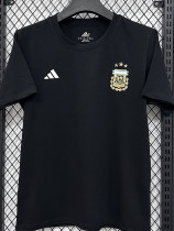 26/27 Argentina Black Pure Cotton Men's T-shirt#T301