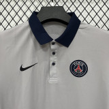 26/27 PSG Grey Leisure quick drying Men's Polo-shirt Top#PL7703