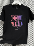 26/27 BAR Black Pure Cotton Men's T-shirt#T314(渐变大标)