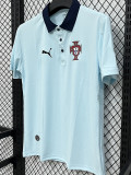 26/27 Portugal Sky Blue Leisure quick drying Men's Polo-shirt Top#PL7702