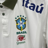 26/27 Brazil Beige White Leisure quick drying Men's Polo-shirt Top#PL7701