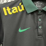 26/27 Brazil Black Leisure quick drying Men's Polo-shirt Top#PL7701
