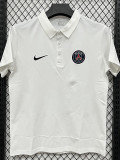 26/27 PSG White Leisure quick drying Men's Polo-shirt Top#PL6619