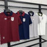 26/27 Spain Grey Leisure quick drying Men's Polo-shirt Top#PL7704