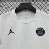 26/27 PSG AJ White Pure Cotton Men's T-shirt#T299