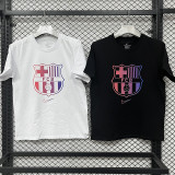 26/27 BAR Black Pure Cotton Men's T-shirt#T314(渐变大标)