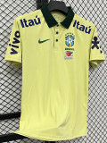 26/27 Brazil Yellow Leisure quick drying Men's Polo-shirt Top#PL7701