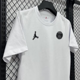 26/27 PSG AJ Ｗhite Pure Cotton Men's T-shirt#T304