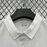 26/27 PSG White Leisure quick drying Men's Polo-shirt Top#PL6619