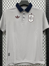 26/27 Spain Grey Leisure quick drying Men's Polo-shirt Top#PL7704