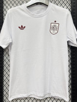 26/27 Spain White Pure Cotton Men's T-shirt#T293