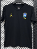 26/27 Brazil AJＢlack Pure Cotton Men's T-shirt#T303小标