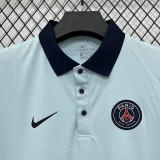 26/27 PSG Sky Blue Leisure quick drying Men's Polo-shirt Top#PL7703