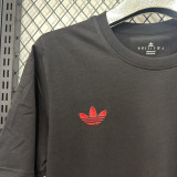 26/27 Spain Black Pure Cotton Men's T-shirt#T293