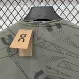26/27 Olive Green On Leisure quick drying Men's T-shirt Top#A332