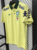 26/27 Brazil Yellow Leisure quick drying Men's Polo-shirt Top#PL7701