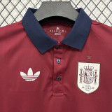 26/27 Spain Red Leisure quick drying Men's Polo-shirt Top#PL7704