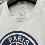 26/27 PSG Ｗhite Pure Cotton Men's T-shirt#T307大标