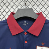 26/27 Spain Royal Blue Leisure quick drying Men's Polo-shirt Top#PL7704