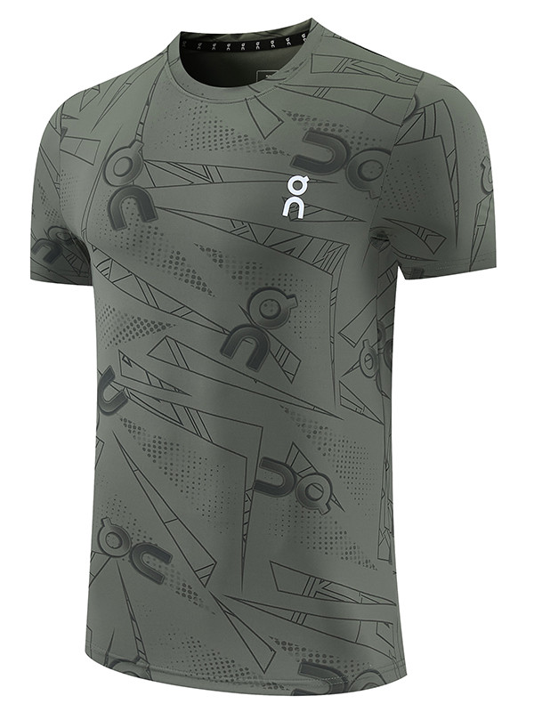 26/27 Olive Green On Leisure quick drying Men's T-shirt Top#A332