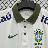 26/27 Brazil Beige White Leisure quick drying Men's Polo-shirt Top#PL7701