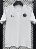 26/27 PSG AJ Ｗhite Pure Cotton Men's T-shirt#T304