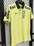 26/27 Brazil Yellow Leisure quick drying Men's Polo-shirt Top#PL7701