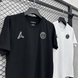26/27 PSG AJ Ｗhite Pure Cotton Men's T-shirt#T304