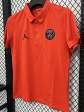 26/27 PSG Orange Leisure quick drying Men's Polo-shirt Top#PL6618