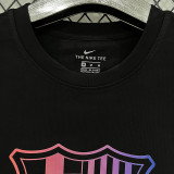 26/27 BAR Black Pure Cotton Men's T-shirt#T314(渐变大标)