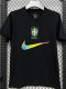 26/27 Brazil Black Pure Cotton Men's T-shirt#T296(金标)