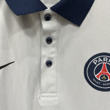 26/27 PSG Grey Leisure quick drying Men's Polo-shirt Top#PL7703
