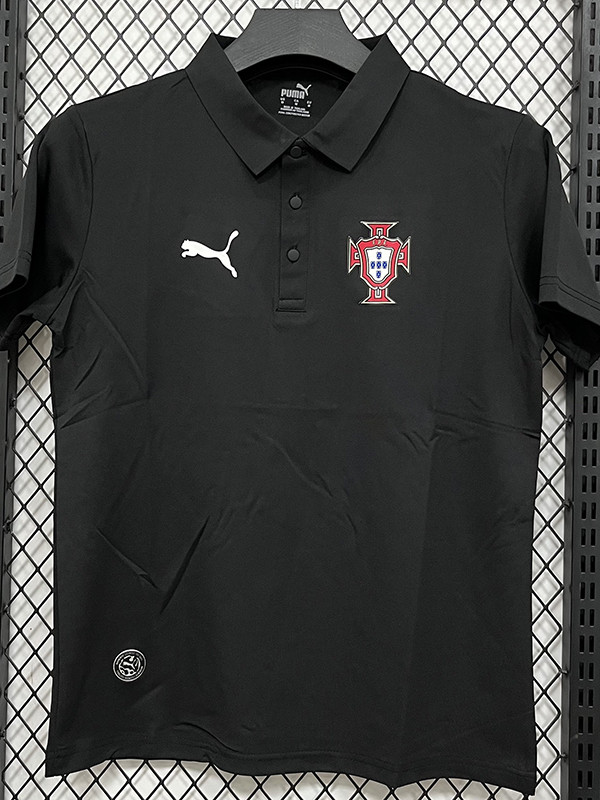 26/27 Portugal Black Leisure quick drying Men's Polo-shirt Top#PL6617