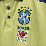 26/27 Brazil Yellow Leisure quick drying Men's Polo-shirt Top#PL7701