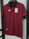 26/27 Spain Red Leisure quick drying Men's Polo-shirt Top#PL7704