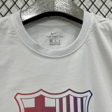 26/27 BAR White Pure Cotton Men's T-shirt#T314(渐变大标)