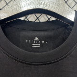 26/27 Spain Black Pure Cotton Men's T-shirt#T293