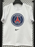 26/27 PSG Ｗhite Pure Cotton Men's T-shirt#T307大标