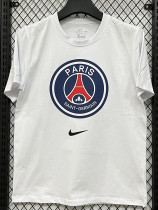 26/27 PSG Ｗhite Pure Cotton Men's T-shirt#T307大标