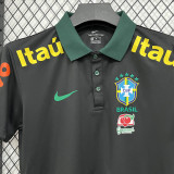 26/27 Brazil Black Leisure quick drying Men's Polo-shirt Top#PL7701