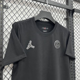 26/27 PSG AJ Black Pure Cotton Men's T-shirt#T304