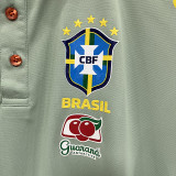 26/27 Brazil Light Green Leisure quick drying Men's Polo-shirt Top#PL7701