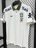 26/27 Brazil Beige White Leisure quick drying Men's Polo-shirt Top#PL7701