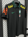 26/27 Brazil Black Leisure quick drying Men's Polo-shirt Top#PL7701