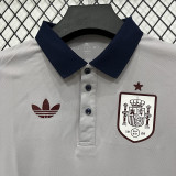 26/27 Spain Grey Leisure quick drying Men's Polo-shirt Top#PL7704