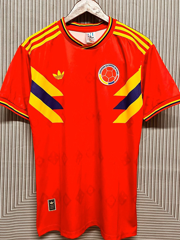 2019 Colombia Commemorative Edition Red Retro Soccer Jersey
